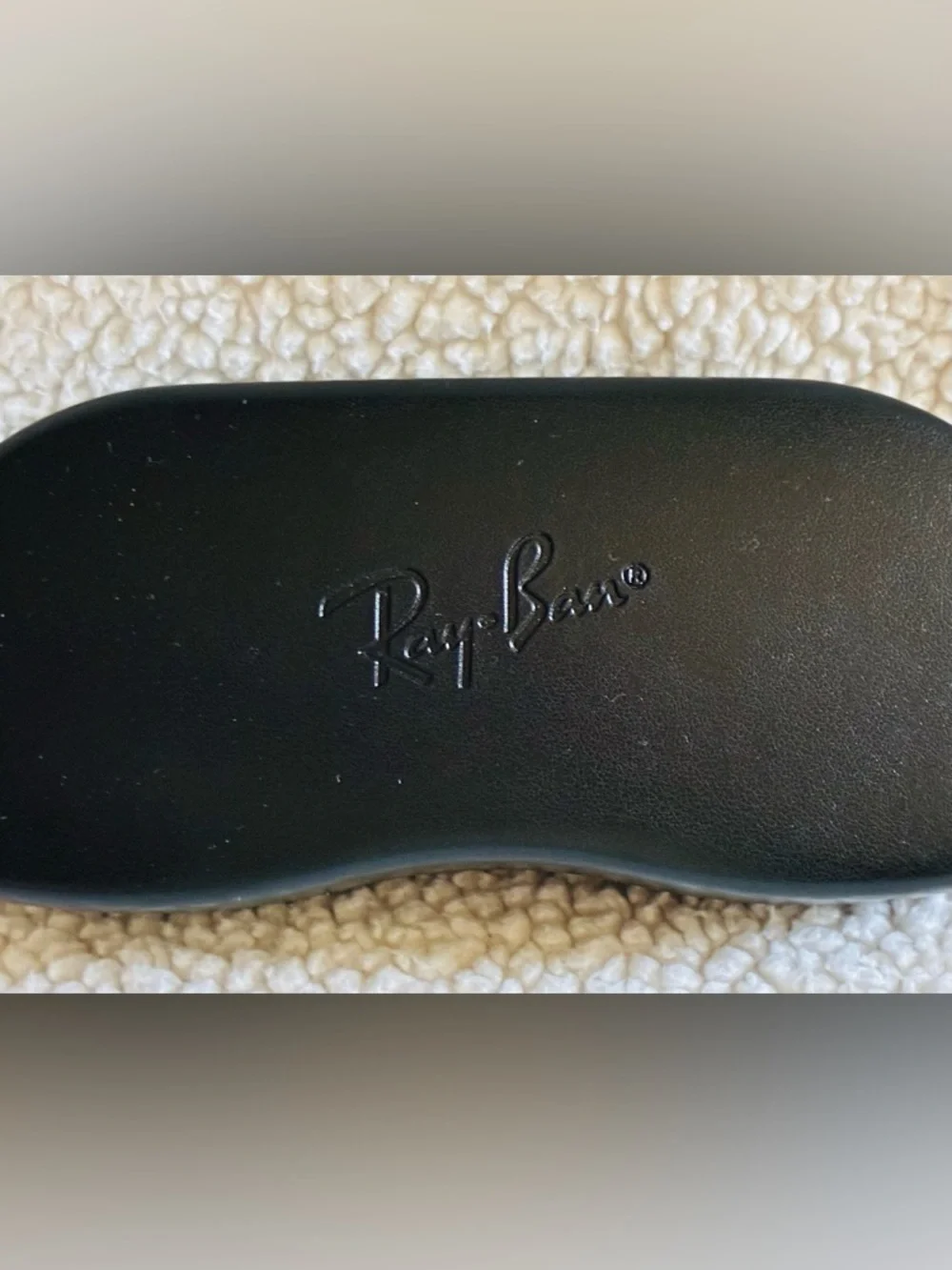 Coach and Ray-Ban Black Eye Glass Cases with Embossed Logos- Lot of 2